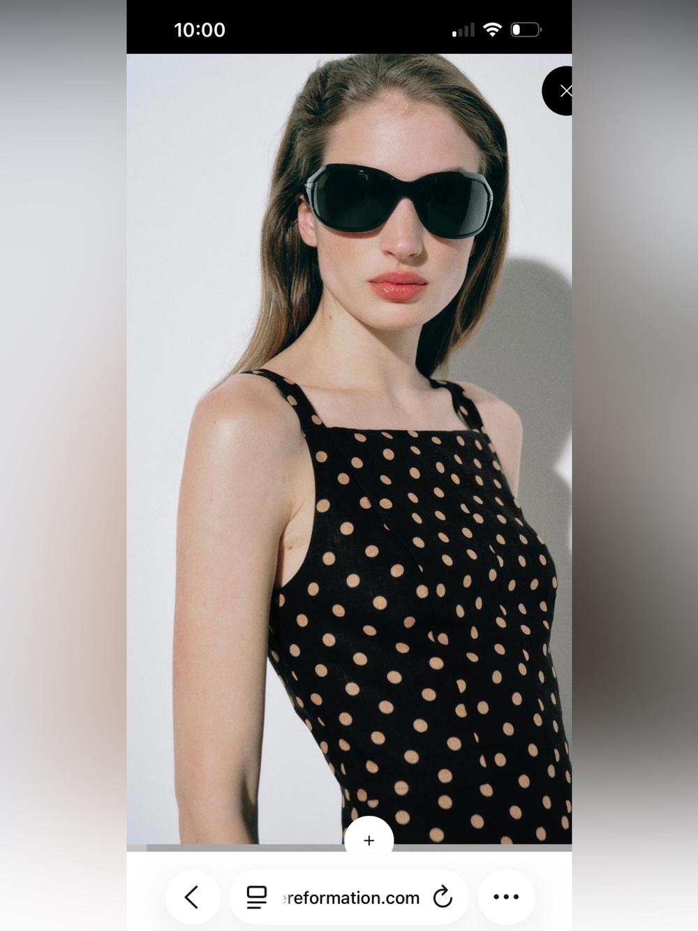 Reformation Venice Linen Dress Black - Size 2